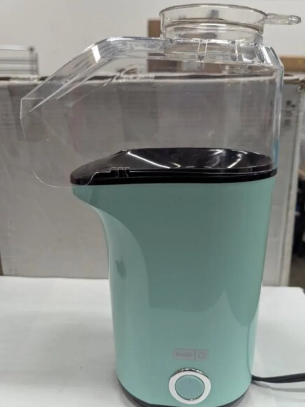 DASH Hot Air Popcorn Popper Maker with Measuring Cup 16 Cups- Aqua